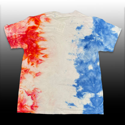 Extra Large T-Shirt(Medium Blue & Carmine Red)