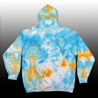 Extra Large Hoodie(Turquoise & Marigold )